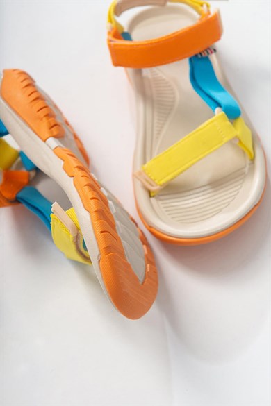 Sandamia Multi Renkli Kadın Spor Sandalet